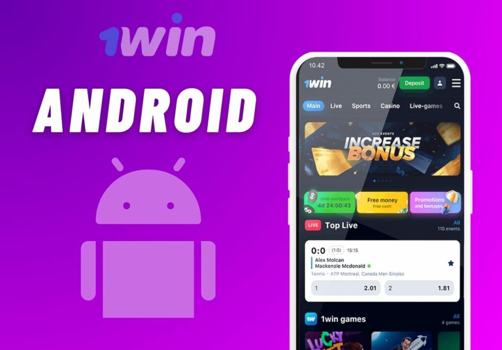 1Win India application download on Android device
